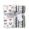 Hudson Baby Unisex Baby Cotton Flannel Burp Cloths Bundle, Woodland Faces, One Size - 2 of 4