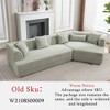 128'' Round Fiber Boucle Modular Minimalist 3-Seater L-Shaped Sectional Sofas with Free Combination, Dimension Extension and 5 Pillows - 2 of 4