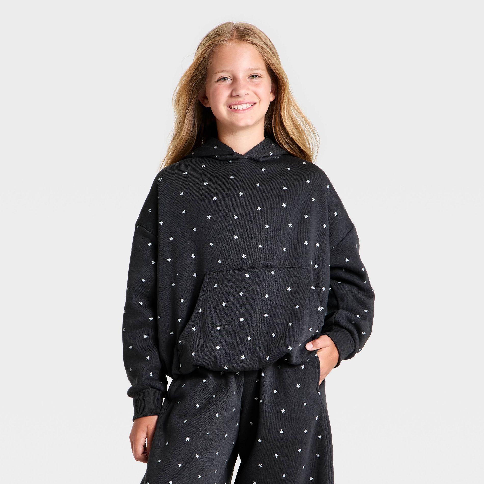 Girls' Bubble Fleece Hoodie - art class™