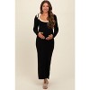 PinkBlush Black Shoulder Bow Detail Maternity Maxi Sweater Dress - 2 of 4