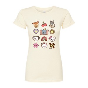 Women's - Disney Classics - Character Group With Icons Fitted Graphic T-Shirt - 1 of 3