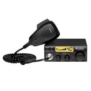 Cobra 40-Channel Compact CB Radio with Microphone, Black, 19 DX IV - 1 of 4