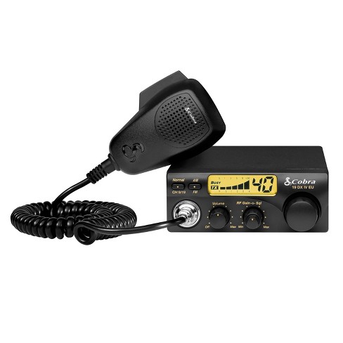 Cobra 40-Channel Compact CB Radio with Microphone, Black, 19 DX IV - image 1 of 4