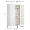 Metal 2-Door Adjustable Storage Cabinet, Steel Pantry Locker for Kitchen, Living Room, Dining Room & Office - 3 of 4