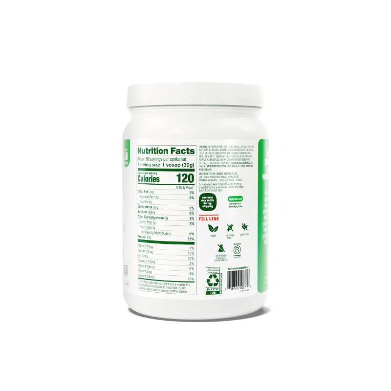 Vega Protein &#38; Greens Vegan Plant Based Protein Powder - Vanilla - 18.6oz, 3 of 9