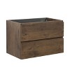 DOMETOUR Alice-30W-105,Wall mount cabinet WITHOUT basin, Walnut color, With two drawers, Pre-assembled - 2 of 4