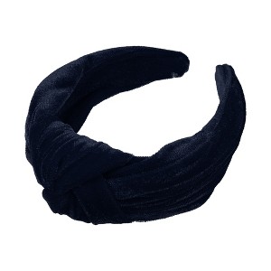 Unique Bargains Women's Velvet Wide Knotted headband for headband Hair Hoop Hair Accessories 1 Pc - 1 of 4
