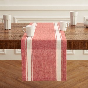 Solino Home Striped Linen Table Runner | Farmhouse Stripe - 1 of 4