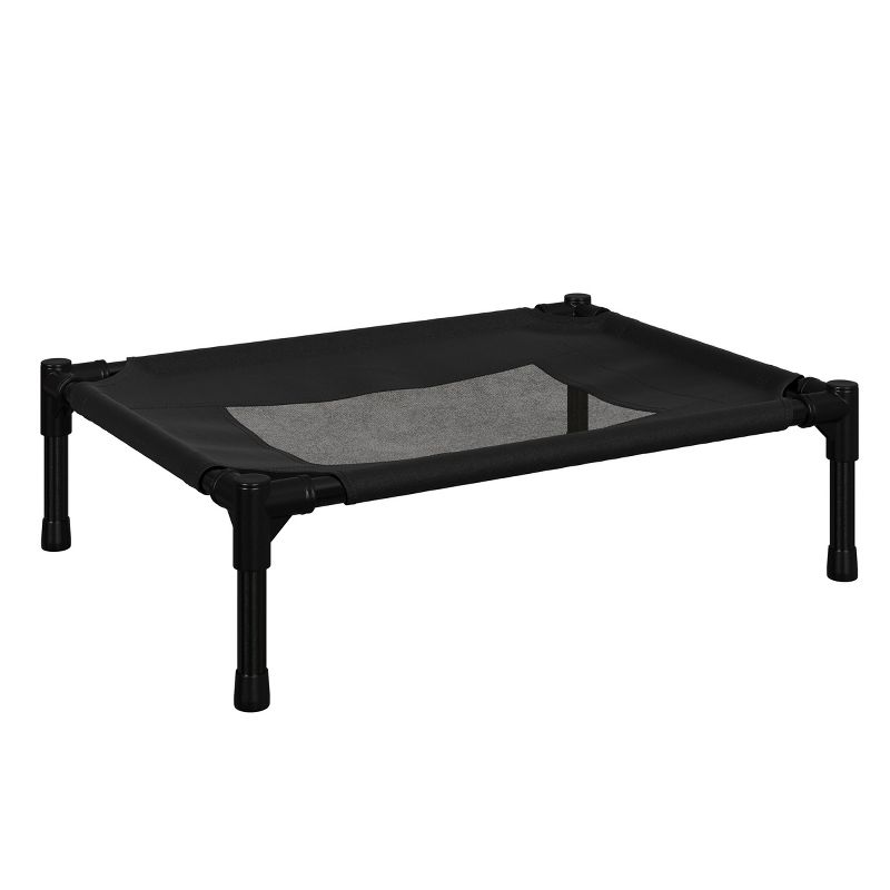 Elevated Dog Bed - 24.5x18.5-Inch Portable Pet Bed with Non-Slip Feet - Indoor/Outdoor Dog Cot or Puppy Bed for Pets up to 25lbs by PETMAKER (Black), 2 of 11