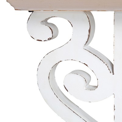 Rustic Brown and White Rectangular Wood Coffee Table