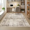 Washable Area Rug Vintage Distressed Floor Cover with Non-Slip Backing, Stain-Resistant Oriental Accent Rug - 3 of 4