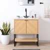 JONATHAN Y Juhl Chevron-Front Modern Minimalist 2-Shelf Bath Vanity Cabinet Only (Sink Basin Not Included) - 2 of 4