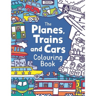 The Planes, Trains and Cars Colouring Book - by Chris Dickason (Paperback)