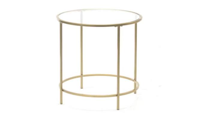 International Lux Side Table - Satin Gold, 2 of 10, play video