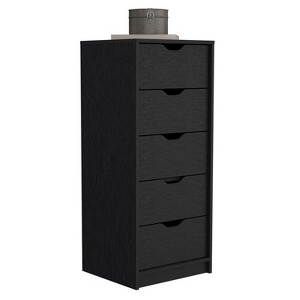 NicBex 5 Drawers Tall Dresser for Bedroom,Modern Style Wooden Drawers with Free Handle,Dressers for Kids Room,Living Room,Entry and Hallway,black - 1 of 4