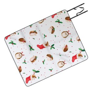 Ninola Design Hedgeog Yuletide Picnic Blanket -Deny Designs - 1 of 3