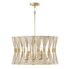 Capital Lighting Bianca 6 - Light Pendant in  Bleached Natural Rope/Patinaed Brass - 3 of 4