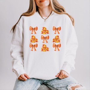 Simply Sage Market Coquette Candy Corn Chart Lightweight Garment Dyed Sweatshirt - 1 of 4