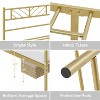 Yaheetech Metal Platform Bed with Arrow Design Headboard and Footboard - 4 of 4