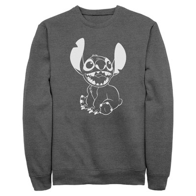 Men's Lilo & Stitch Negative Black and White Sweatshirt