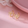 925 Sterling Silver Bow Hoop Earrings Ribbon for Women Teen Girls Bowknot Hoop Earrings Huggie - 3 of 4