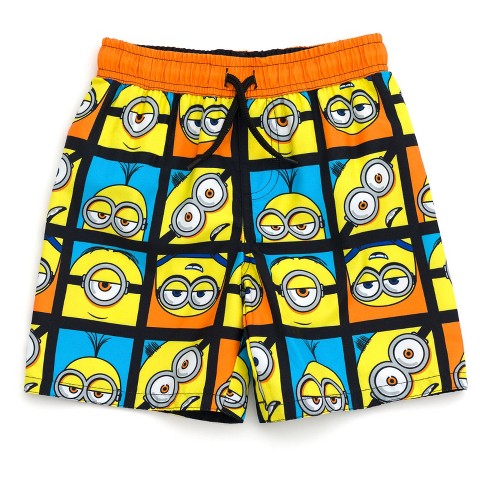 Minions Big Boys UPF 50+ Swim Trunks Bathing Suit Yellow / Orange 8