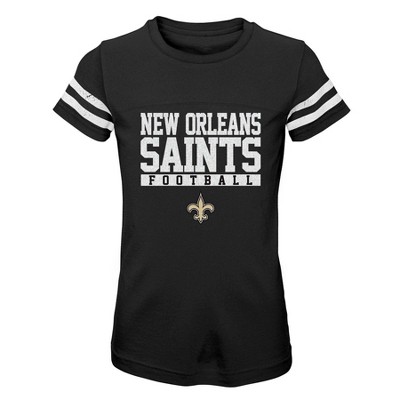 Nfl New Orleans Saints Women's Weak Side Blitz Marled Left Chest Short  Sleeve T-shirt : Target