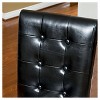 Set of 2 Roland Leather Dining Chair Black - Christopher Knight Home - image 3 of 4