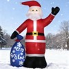 SEVOBAL Inflatable Holiday Decorations 8ft Garden Party Christmas Decorations Santa Claus Christmas Inflatables Outdoor Decorations, Red, 60"*30"*96" - 4 of 4