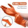 WeCare Diamond Textured Orange Nitrile Gloves, 8 Mil Thickness - Perfect for Industrial & Automotive Work - image 2 of 4