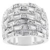 Slickblue Gorgeous 9 Ct. Multi-Row Fashion Ring for Women - Perfect Right-Hand Statement Piece - Size 5 to 10 - 2 of 3