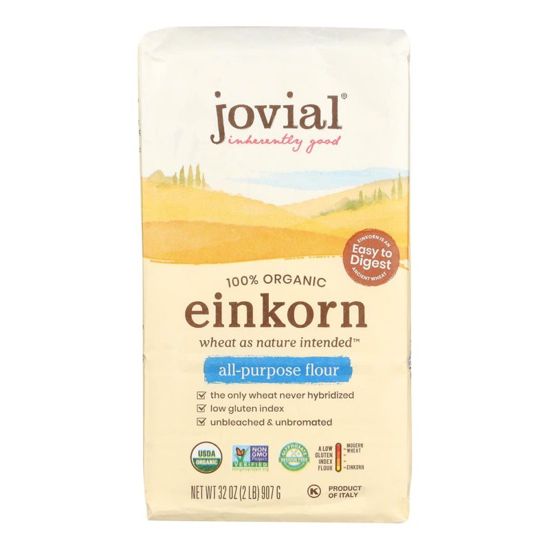 Jovial 100% Organic All Purpose Unbleached Einkorn Flour - Case of 10/32 oz, 2 of 7