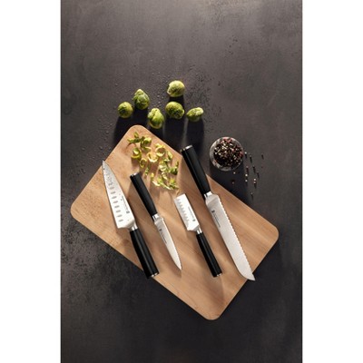 GraniteStone Pro 15-Piece Stainless Steel Knife Set with Wooden Block