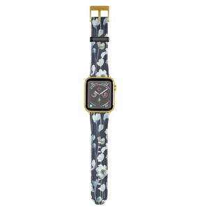 Ninola Design Watery Abstract Flowers Navy 42mm/44mm Gold Apple Watch Band - Society6 - 1 of 3