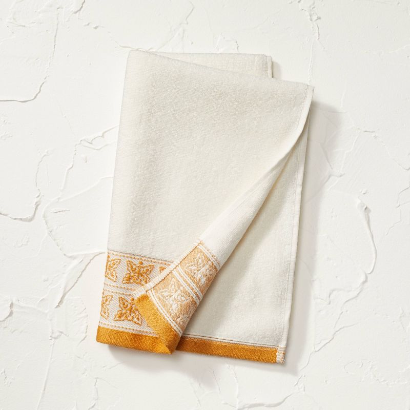 Butterflies Hand Towel White/Yellow - Opalhouse&#8482; designed with Jungalow&#8482;, 1 of 7