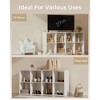 COMHOMA 4/6/8 Wood Cube Storage Shelf, White Wood Bookshelf with Removable Back Panels, Open Back Design for Vertical or Horizontal Placement - 3 of 4