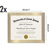 Americanflat 8.5x11 Diploma Frame with Shatter-Resistant Glass - Document Frame with Engineered Wood - Legacy Collection - Dark Oak - 2 of 4