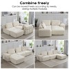 Convertible L-Shaped Sectional Sofa Bed,Corduroy Modular Couch with Memory Foam,No Assembly Required for Living Room or Apartment-Baofuwish - 2 of 4