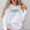 Simply Sage Market Women's  Garment Dyed Graphic Sweatshirt Embroidered Lucky Varsity Clover St. Patrick's Day - 2 of 3