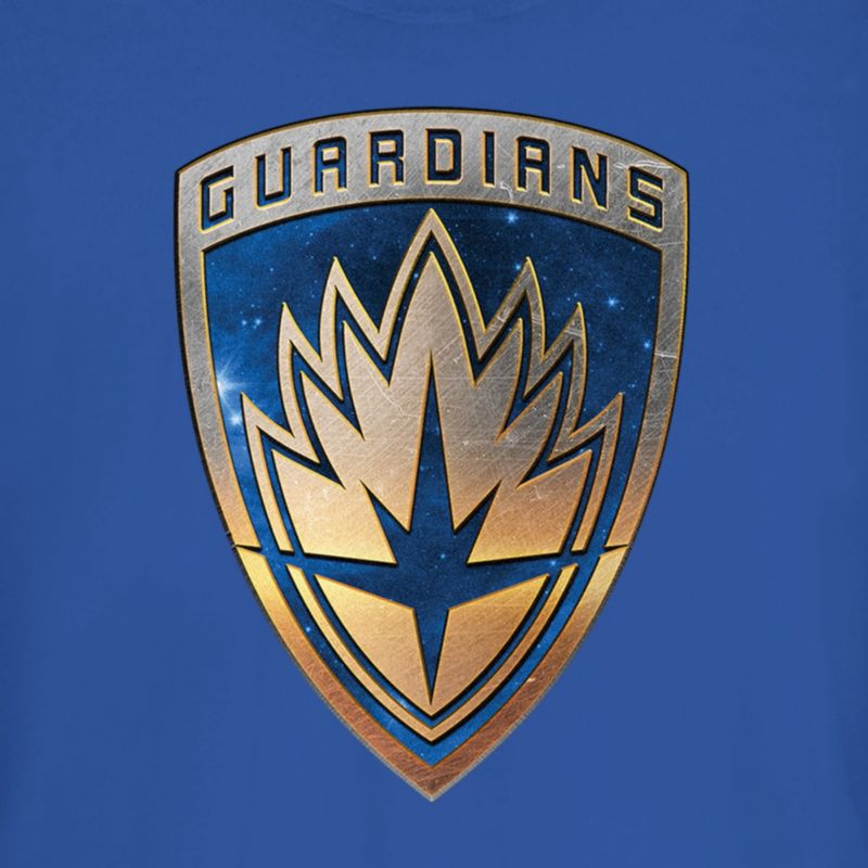Juniors Womens Guardians of the Galaxy Vol. 3 Metallic Badge T-Shirt, 2 of 5