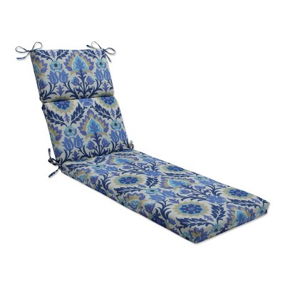 Outdoor Seat Pillow Perfect Chaise Lounge Cushion - Blue/White