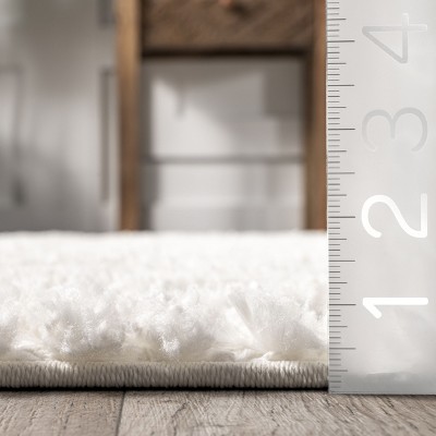 Cream Braided Synthetic Rectangular Area Rug 4' x 6'