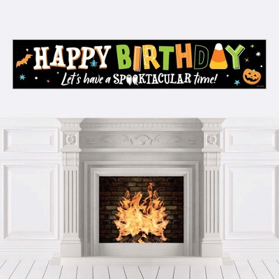 Big Dot of Happiness Jack-O'-Lantern Halloween - Happy Birthday Kids Halloween Decorations Party Banner