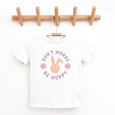 The Juniper Shop Don't Worry Be Hoppy Bunny Toddler Short Sleeve Tee