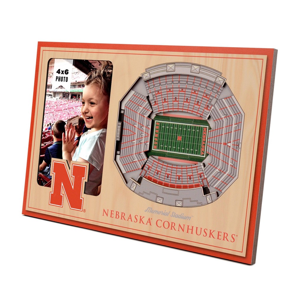 Photos - Photo Frame / Album 4" x 6" NCAA Nebraska Cornhuskers 3D StadiumViews Picture Frame