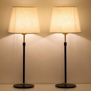 Oumilen Set of 2 Black Modern Metal Table Lamp with Adjustable Height - 1 of 1