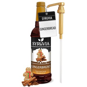 Syruvia Gingerbread Syrup, Coffee Syrup for Drinks & Desserts, 25.4 fl ...