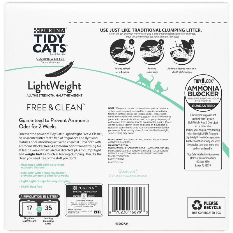 Tidy Cats Free & Clean Unscented Lightweight Cat Litter, 3 of 6