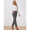 INSPIRE CHIC Women's Plaid Elastic Waist Casual Work Office Long Pants - 3 of 4