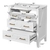 Okak Modern Freestanding Bathroom Vanity with Ceramic Sink Combo,Small Solid Wood Bathroom Storage Cabinet with3 Drawers - 4 of 4